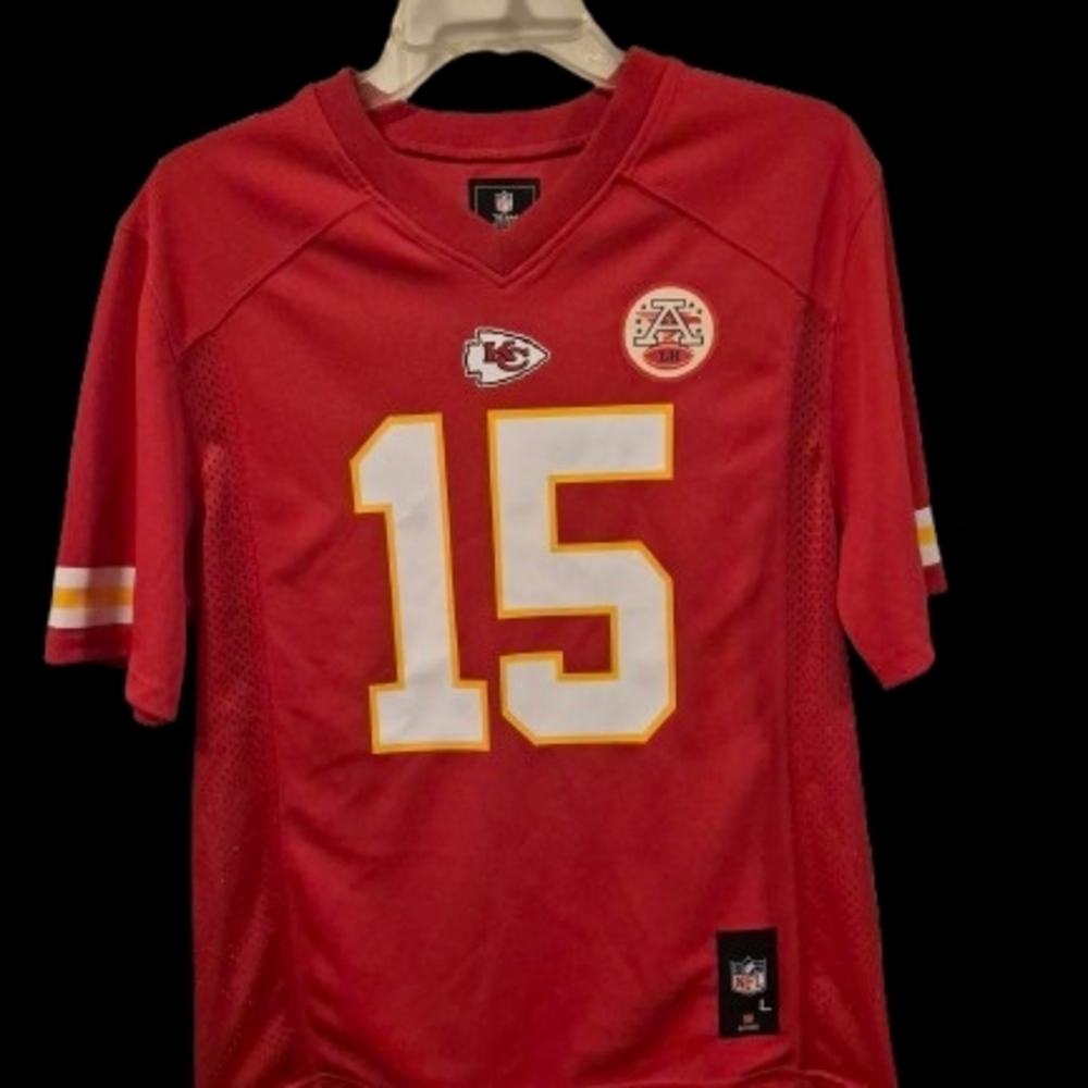 Cheifs NFL Mahomes 15 Red Youth Team Apparel Jersey